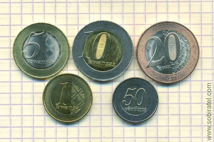 Ангола. Набор 5 монет.
