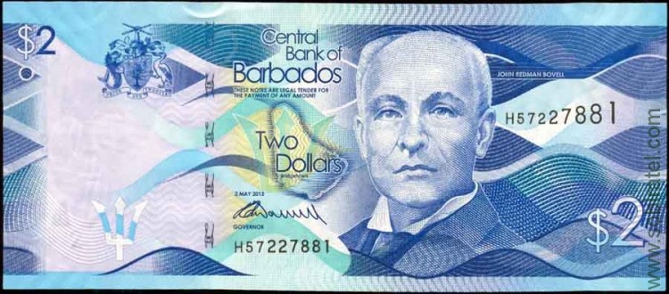Барбадос 2013, 2 доллара.
