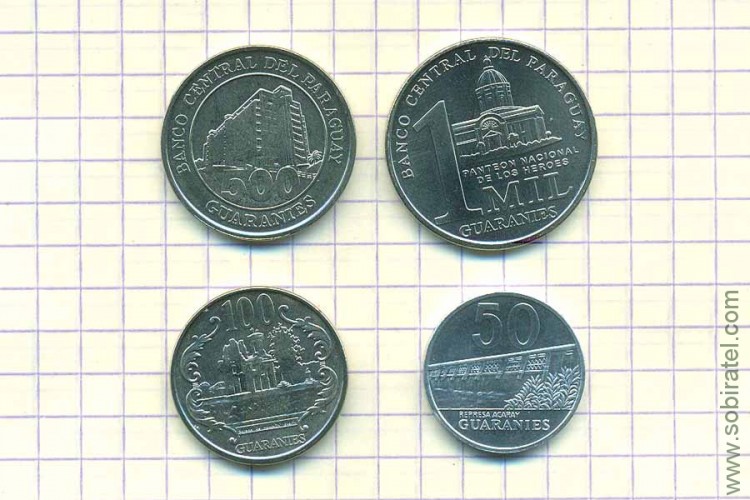 Парагвай. Набор 4 монеты.