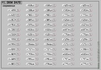 DKM0470 Набор декалей Номерные знаки России - регион 42 - Кемеровская область 1993–2011 гг. (100x70 мм)