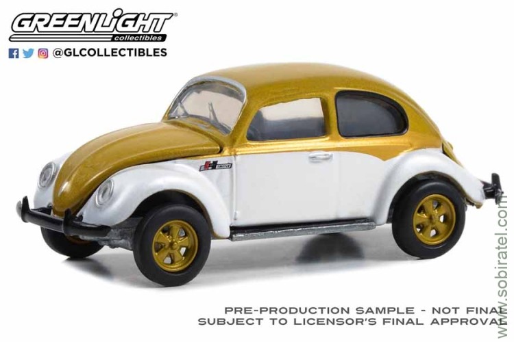 1/64 Volkswagen Beetle Type 1 1950 бело-золотистый (Greenline, serie 1)