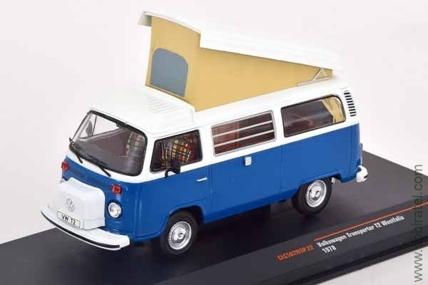Volkswagen T2 Westfalia 1978 кемпер синий / белый (iXO 1:43)