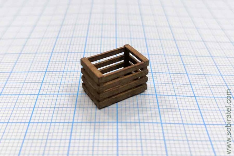 масштабная модель Ящик пустой большой 1 шт. (Моделстрой 1:43)