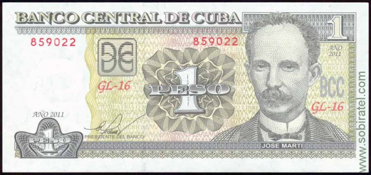Куба 2011, 1 песо. 