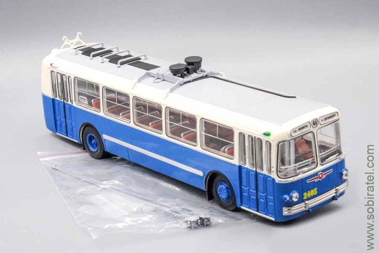 троллейбус ЗИУ-5 синий 41-й маршрут (DEMPRICE 1:43)
