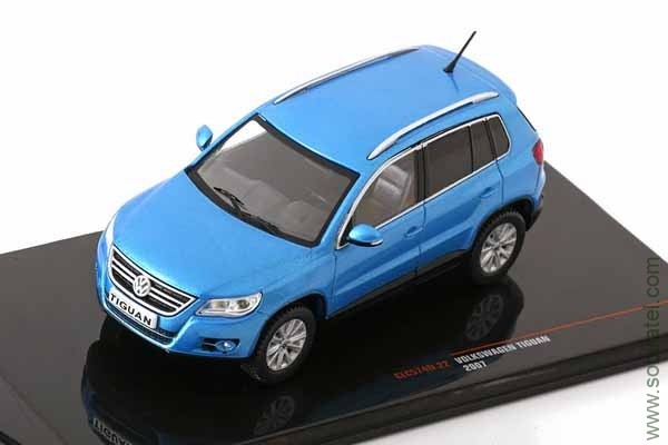 Volkswagen Tiguan 2007 blue metallic (iXO 1:43)