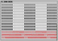 DKM0839 Набор декалей троллейбусных парковых номеров Ростов-на-Дону (100x70 мм)