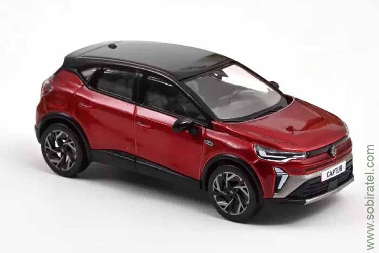 Renault Captur Esprit Alpine 2024 тёмно-красный с чёрным (Norev 1:43)