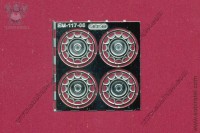 EM-117-06 фототравление. Набор колпаки колес для модели 3102, АЛ№35 вариант 2