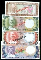 Сьерра-Леоне 1978, 50 центов, 1-2-5 леоне набор 4 шт., образцы/specimen