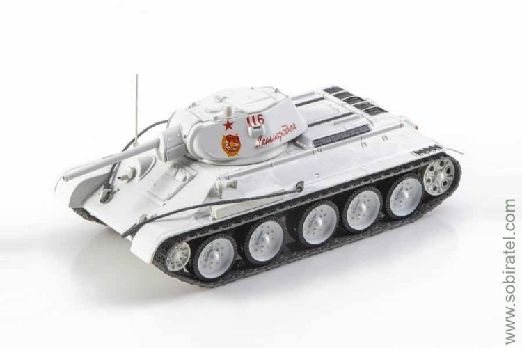 Броня Отечества Наши Танки №9 34-76 белый (Modimio 1/43) 