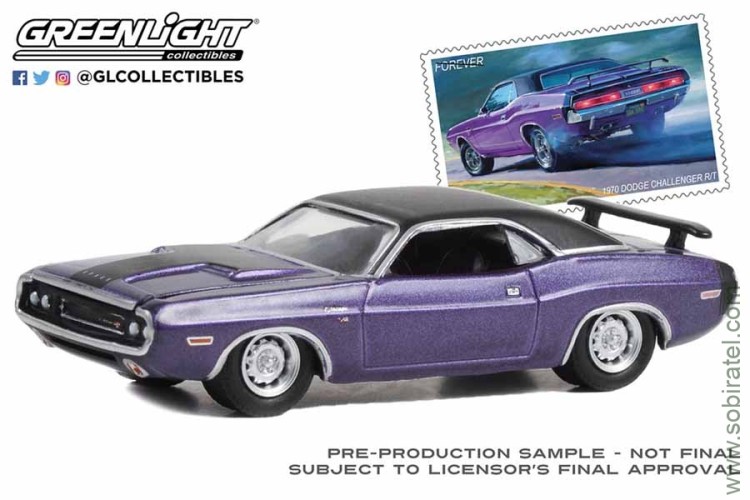 1/64 Dodge Challenger R/T 1970, фиолетовый (Greenline)