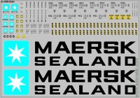 DKMB0166 Набор декалей для контейнер 40 футов Maersk, вариант 1 (200x140 мм)