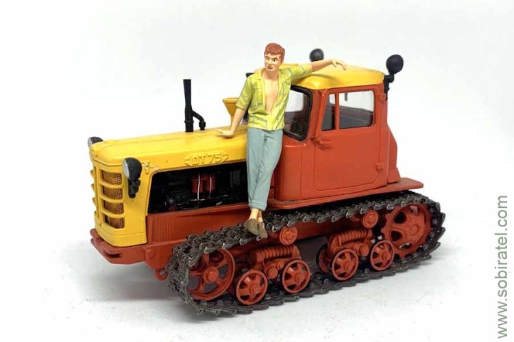 фигурка Тракторист Степан, салатовая рубашка (Моделстрой 1:43)