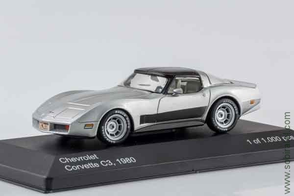 Chevrolet Corvette C3 coupe 1980, silver/black, WB 1:43