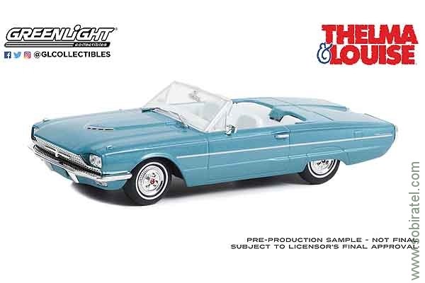 Ford Thunderbird 1966 открытый, голубой, из к/ф Тельма и Луиза (Greenlight 1:43)
