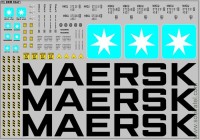 DKMB0167 Набор декалей для контейнер 40 футов Maersk, вариант 2 (200x140 мм)