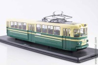 трамвай ЛМ-57 зелёно-бежевый (SSM 1:43)