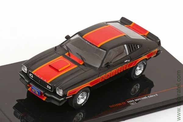 Ford Mustang Cobra II 1977 черный (iXO 1:43)
