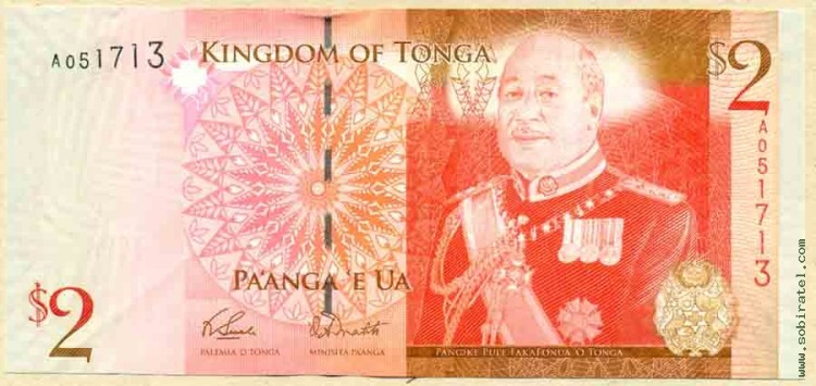 Тонга (обр. 2008), 2 паанга.
