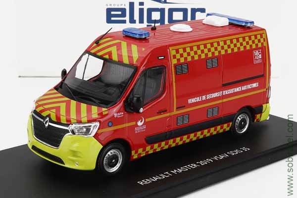 Renault  Master III Van VSAV SDIS 35 автомобиль спасения и помощи пострадавшим 2019 (Eligor 1:43)