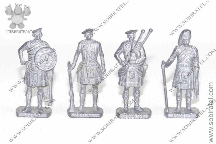 Шотландцы в 1743 году, 4 шт., 40 мм, n..., цинк