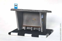 Павильон остановочный состаренный, масштабная модель (СМУ-23.S 1:43)