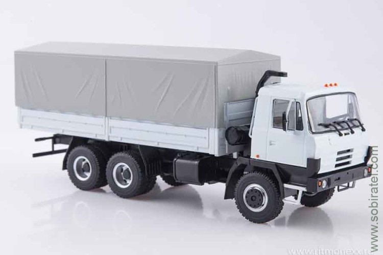 TATRA-815 V26 бортовой с тентом, серый (АИСТ 1:43)