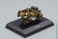 мотоцикл BMW R75 с коляской, матово-зеленый хаки (Cararama 1:43)