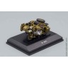 мотоцикл BMW R75 с коляской, матово-зеленый хаки (Cararama 1:43)