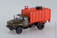 КО-413 (ЗИЛ-130) мусоровоз хаки / оранжевый (АИСТ 1:43)