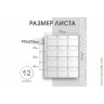 Лист 192х216 мм (Numis) на 12 ячеек, с клапанами. 