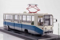 трамвай КТМ-8 бело-синий (SSM 1:43)