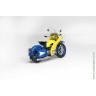 мотоцикл М-100 одиночный, жёлто-синий (Моделстрой 1:43)