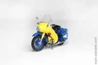 мотоцикл М-100 одиночный, жёлто-синий (Моделстрой 1:43)