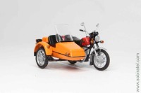 мотоцикл Планета-5 с коляской ВМЗ 9.203 красный / оранжевая (Моделстрой 1:43)