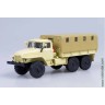 Уральский 375Д бортовой с тентом бежевый (АИСТ 1:43)