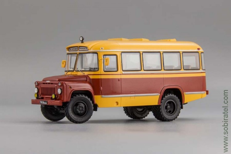 автобус Курганский 685Б 1976г. Маршрут «Трест «ЯКУТАЛМАЗ» - Мирнинский ГОК» (1:43 DiP)
