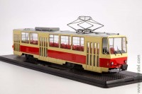 Трамвай Tatra-T6B5 бежево-красный (SSM 1:43)