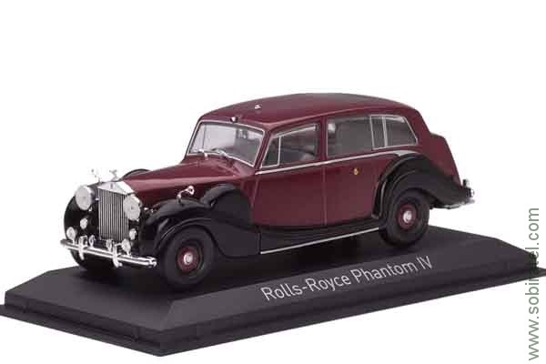 Rolls Royce Phantom IV Королевы Великобритании Елизаветы II 1952 black / marroon (Norev 1:43)