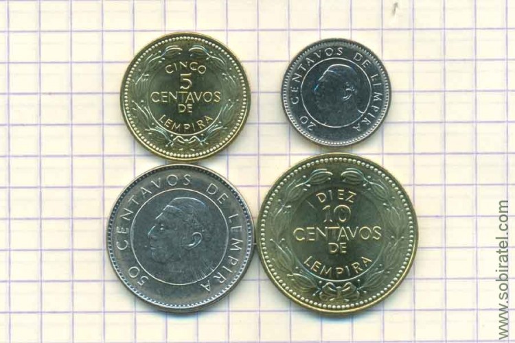 Гондурас. Набор 4 монеты