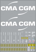 DKM0085 Набор декалей Контейнеры CMA GGM, вариант 3 (100x140 мм)