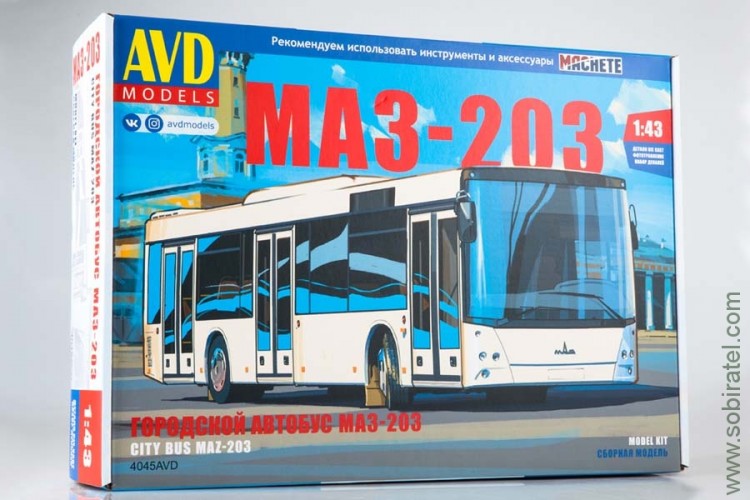 Сборная модель Автобус МАЗ-203 (AVD 1:43)