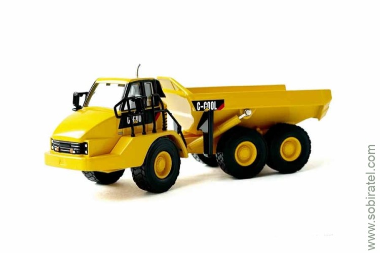 Самосвал шарнирный, желтый (НАП 1:64)