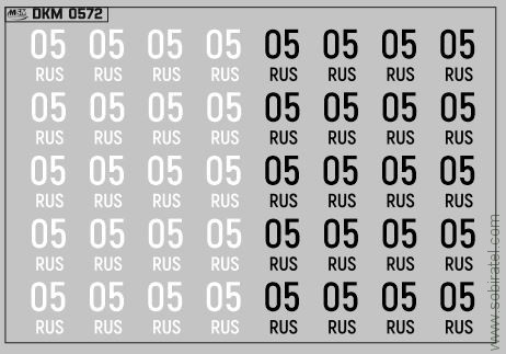 DKM0572 Набор декалей Дублирующие знаки России - регион 05 - Республика Дагестан (100x70 мм)