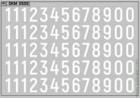 DKM0566 Набор декалей Дублирующие знаки России, цифры белые (100x70 мм)