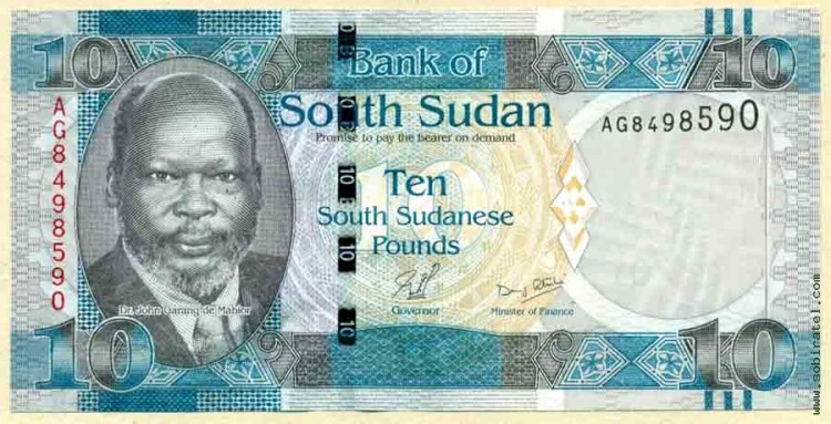 Южный Судан 2011, 10 фунтов.