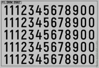 DKM0567 Набор декалей Дублирующие знаки России, цифры черные (100x70 мм)