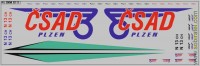 DKM0111 Набор декалей Логотип CSAD Plzen для фургонов и прицепов (200х70 мм)