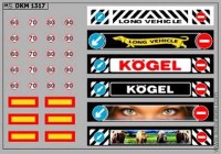 DKM1317 Набор декалей Брызговик для гузовиков и прицепов, вариант - 8 (100x70 мм)